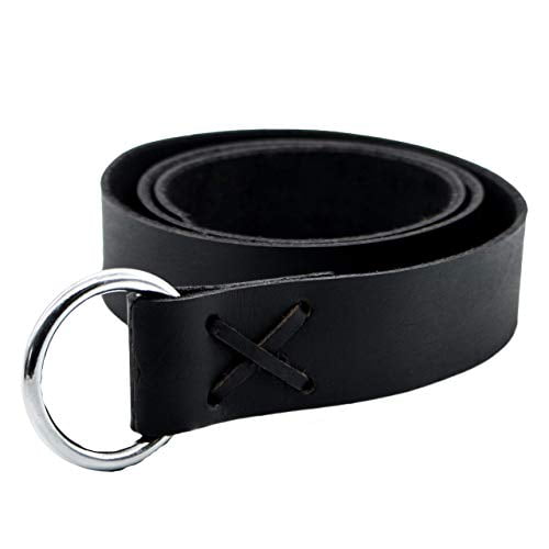 Black or Chestnut SCA Sword Pirate Rennie 1" Wide Medieval Ring Belt